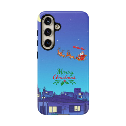 OMNI™ Santa and His Reindeer (Merry Christmas) Starry Night Double Layered Phone Cases