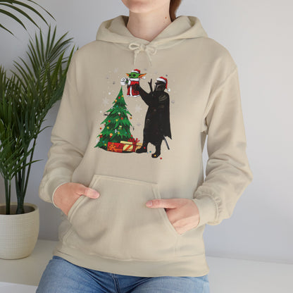 OMNI™ Star Wars Mandalorian and Baby Yoda Christmas Themed Unisex Hoodie