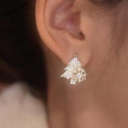 OMNI™ Rotatable Christmas Tree Rhinestone Stud Earrings