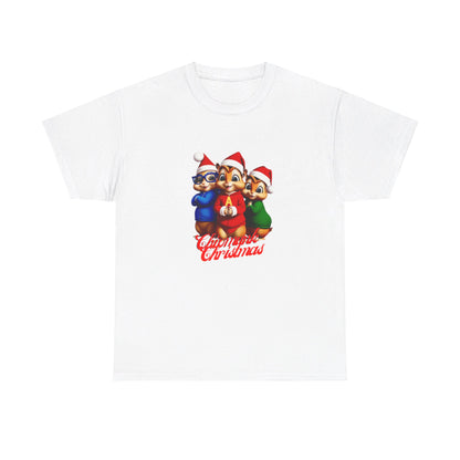 OMNI™ Chipmunk Christmas Unisex Heavy Cotton T-Shirt