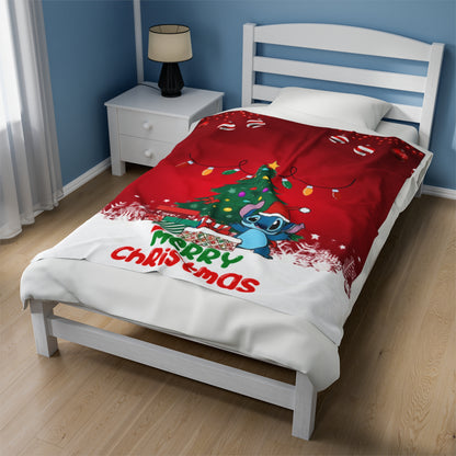 OMNI™ Stitch Christmas Themed Velveteen Plush Blanket