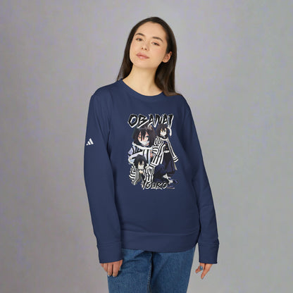 OMNI™ Demon Slayer Serpent Hashira Obanai Iguro Adidas Unisex Fleece Crewneck Sweatshirt