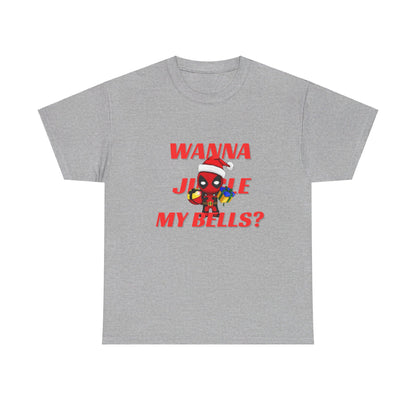 OMNI™ Deadpool Santa (Wanna Jingle My Bells?) Unisex Heavy Cotton T-Shirt