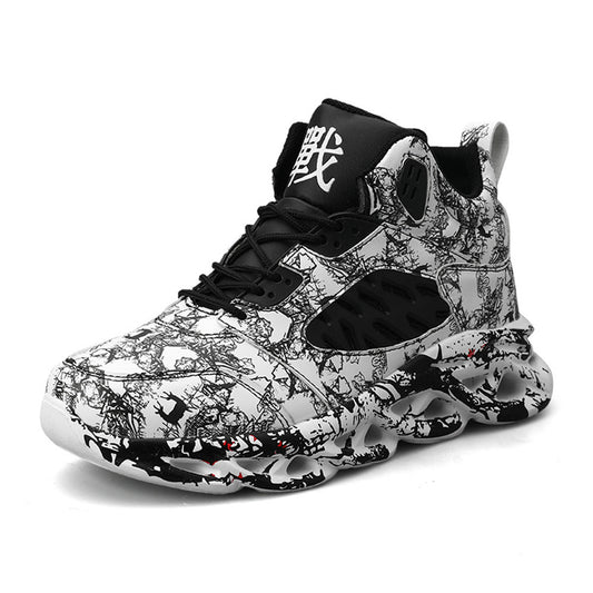 OMNI™ Men's Thick Bottom Graffiti Print Sneakers