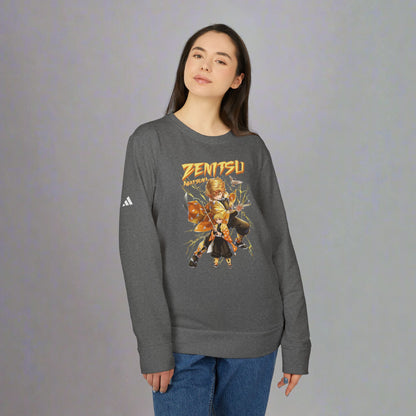 OMNI™ Demon Slayer Zenitsu Agatsuma Adidas Unisex Fleece Crewneck Sweatshirt