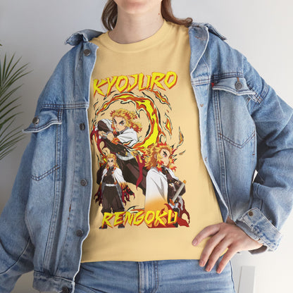 OMNI™ Demon Slayer Flame Hashira Kyojuro Rengoku Unisex Heavy Cotton T-Shirt