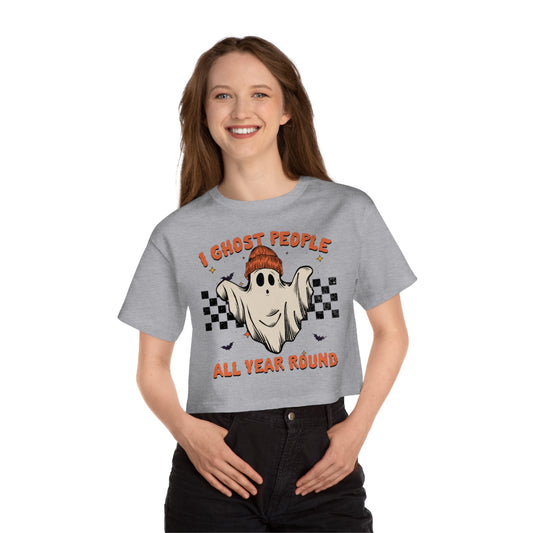 OMNI™ I Ghost People All Year Round Champion Women's Heritage Cropped T-Shirt