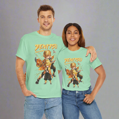 OMNI™ Demon Slayer Zenitsu Agatsuma Unisex Heavy Cotton T-Shirt