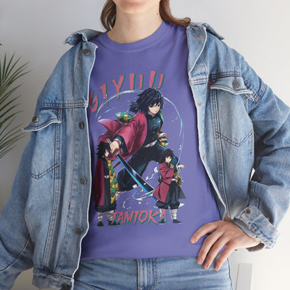 OMNI™ Demon Slayer Water Hashira Giyu Tomioka Unisex Heavy Cotton T-Shirt