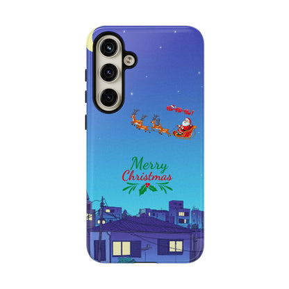 OMNI™ Santa and His Reindeer (Merry Christmas) Starry Night Double Layered Phone Cases