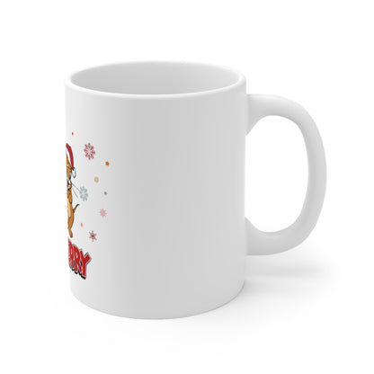 OMNI™ Tom and Jerry Christmas Themed Ceramic Mug (11oz)