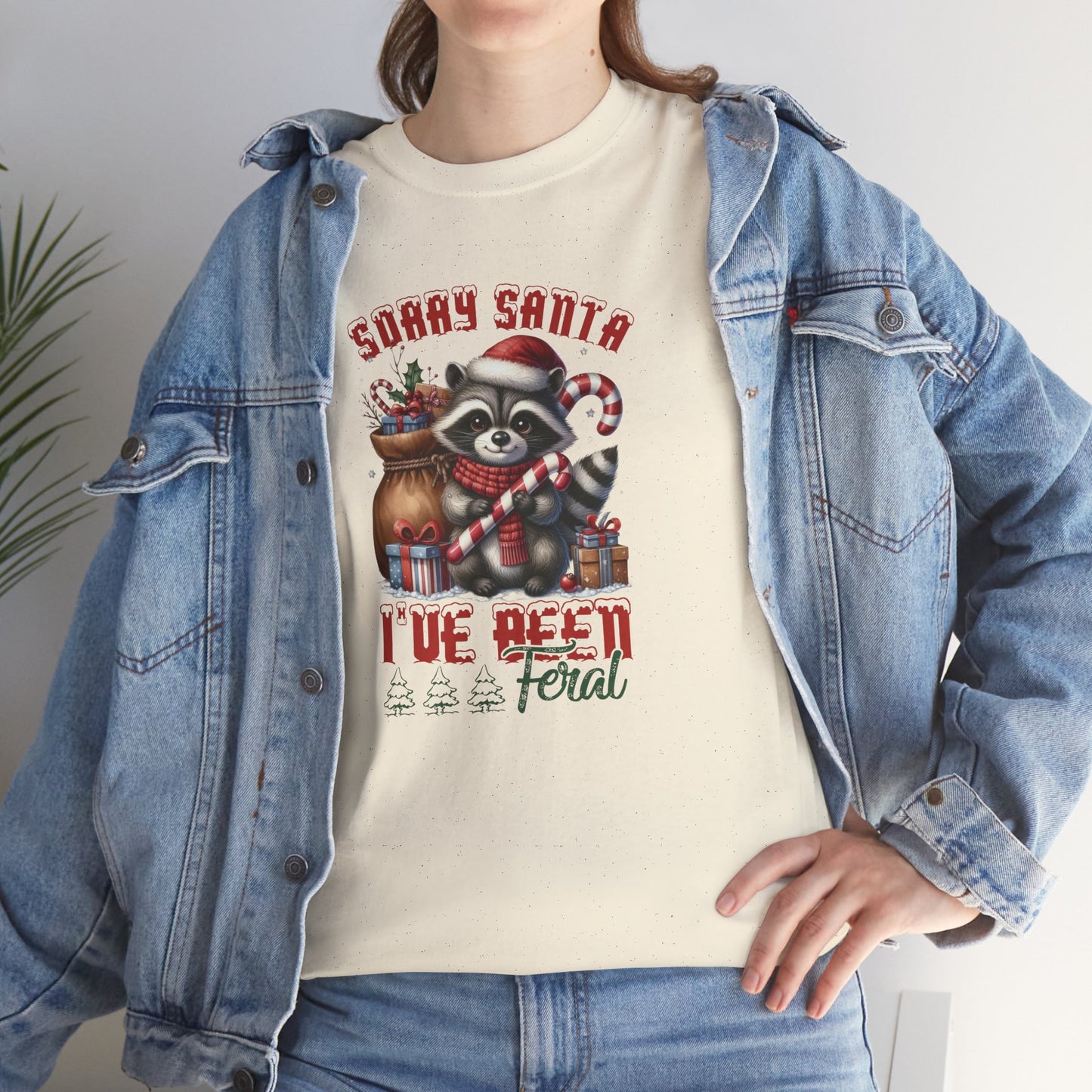 OMNI™ Sorry Santa I've Been Feral Unisex Heavy Cotton T-Shirt