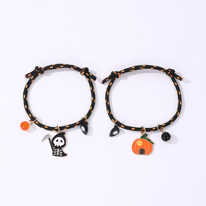 OMNI™ Halloween Ghost Pumpkin Rope Bracelet