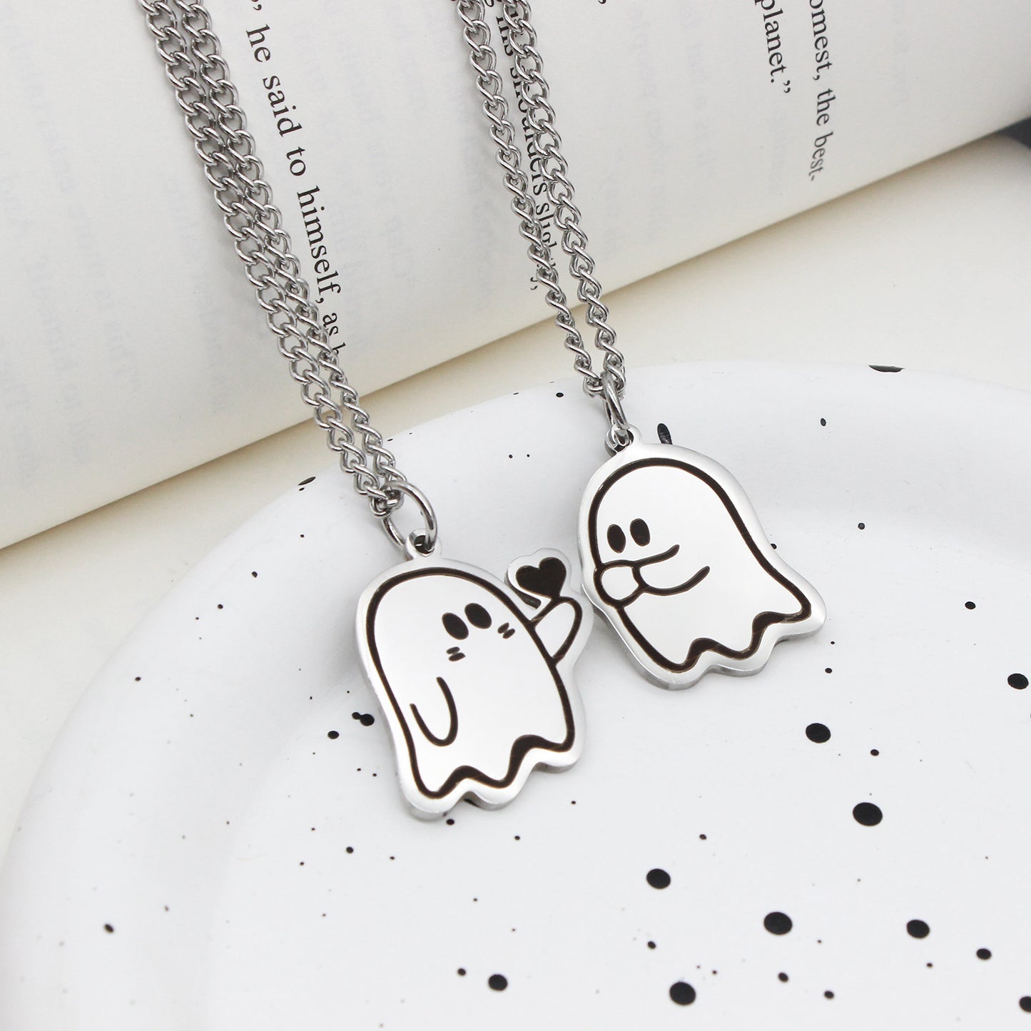 OMNI™ Halloween Cute Love Ghost Couples Necklace