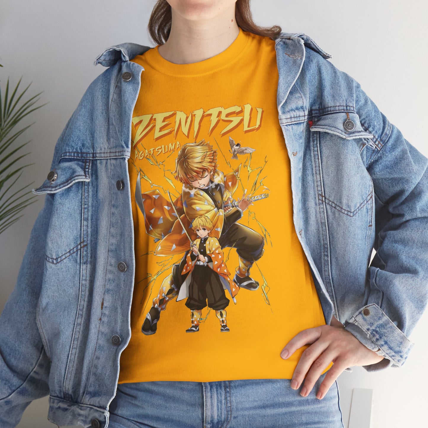 OMNI™ Demon Slayer Zenitsu Agatsuma Unisex Heavy Cotton T-Shirt
