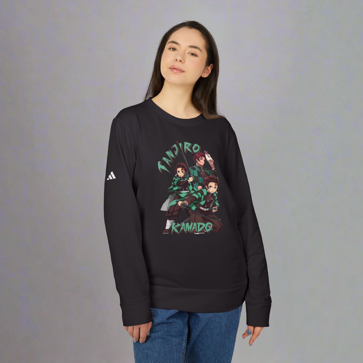 OMNI™ Demon Slayer Tanjiro Kamado Adidas Unisex Fleece Crewneck Sweatshirt