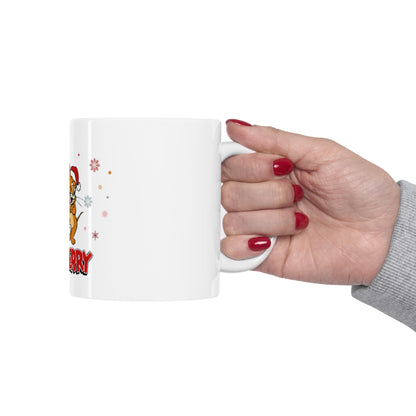 OMNI™ Tom and Jerry Christmas Themed Ceramic Mug (11oz)