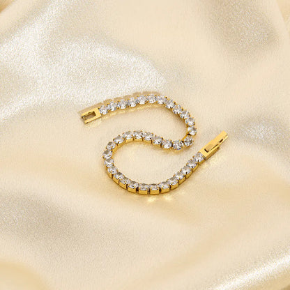 OMNI™ 18K Gold Plated Stainless Steel Zircon Bracelet