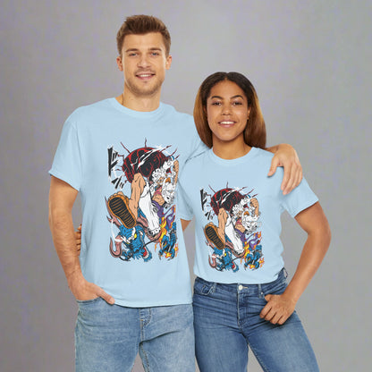 OMNI™ One Piece Luffy Gear 5 Bajrang Gun Unisex Heavy Cotton T-Shirt