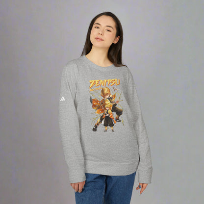 OMNI™ Demon Slayer Zenitsu Agatsuma Adidas Unisex Fleece Crewneck Sweatshirt