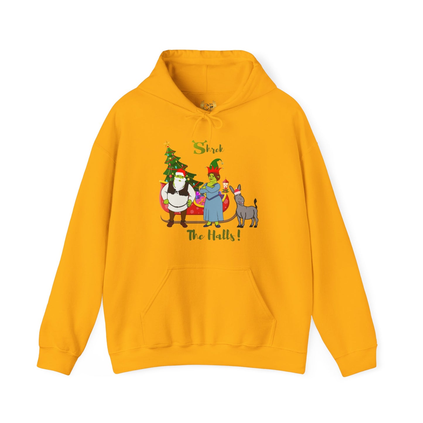 OMNI™ Shrek The Halls! (Shrek Trio: Shrek, Fiona and Donkey) Christmas Themed Unisex Hoodie