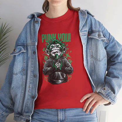 OMNI™ Punk Hipster Monkey Unisex Heavy Cotton T-Shirt