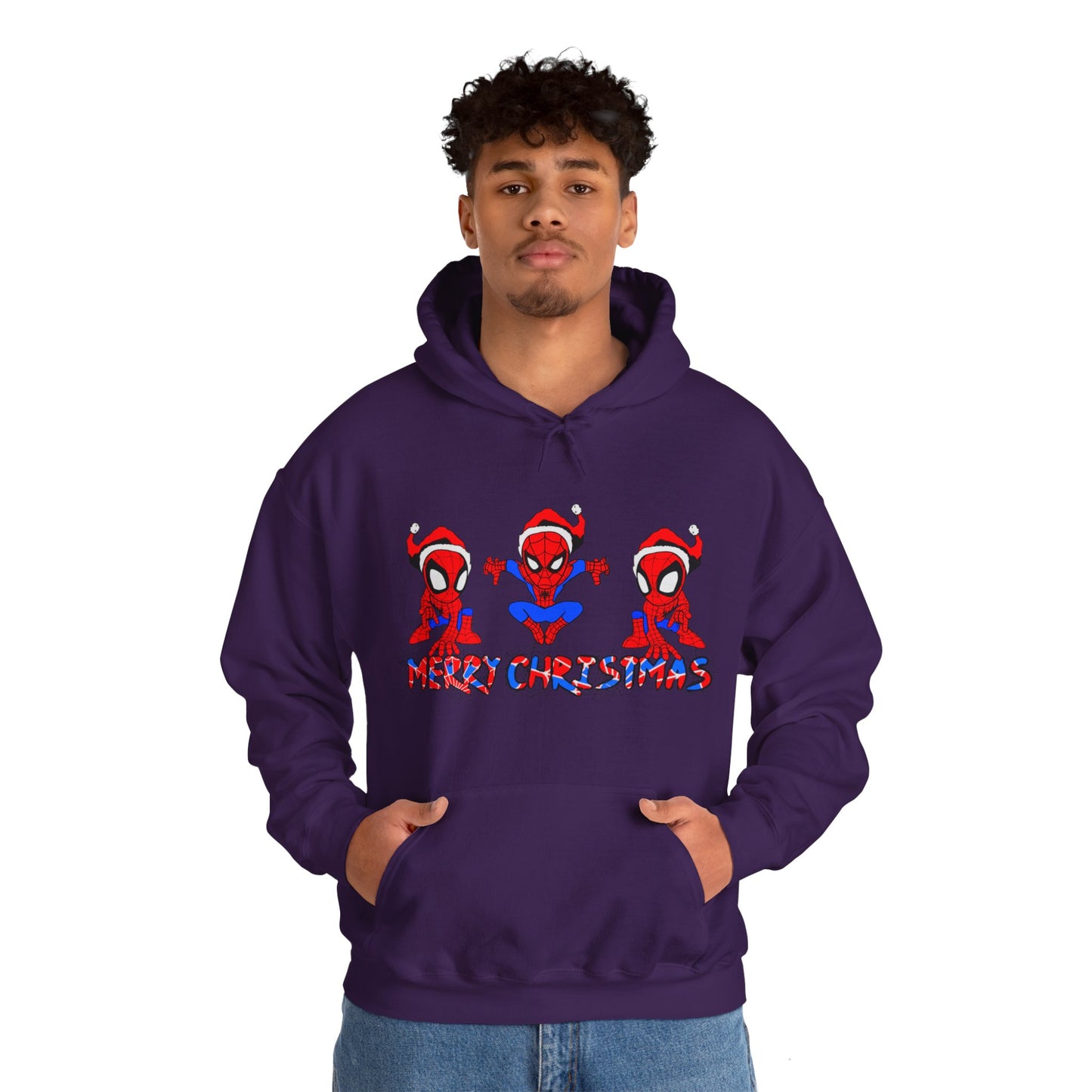 OMNI™ Spider-man Christmas Themed Unisex Heavy Blend Hoodie