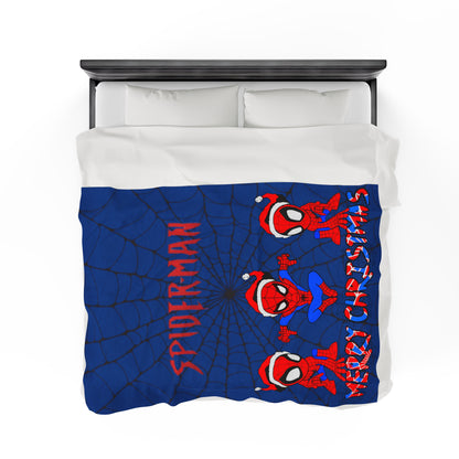 OMNI™ Spider-man Christmas Themed Velveteen Plush Blanket