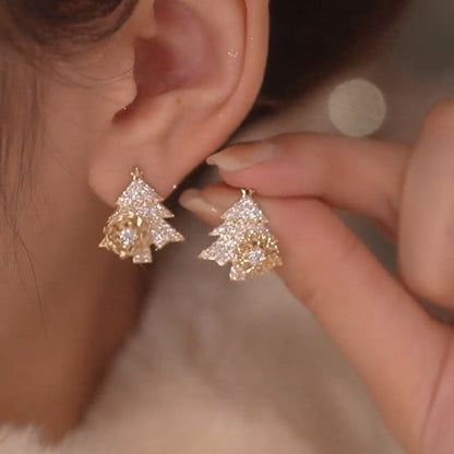 OMNI™ Rotatable Christmas Tree Rhinestone Stud Earrings