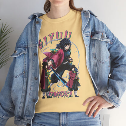 OMNI™ Demon Slayer Water Hashira Giyu Tomioka Unisex Heavy Cotton T-Shirt