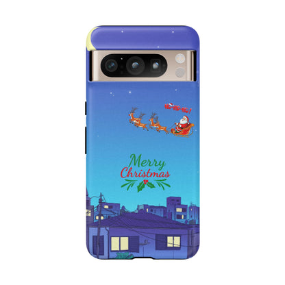 OMNI™ Santa and His Reindeer (Merry Christmas) Starry Night Double Layered Phone Cases