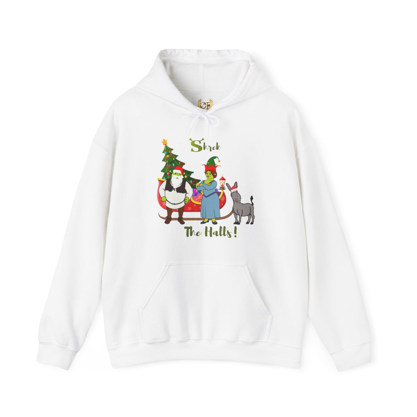 OMNI™ Shrek The Halls! (Shrek Trio: Shrek, Fiona and Donkey) Christmas Themed Unisex Hoodie