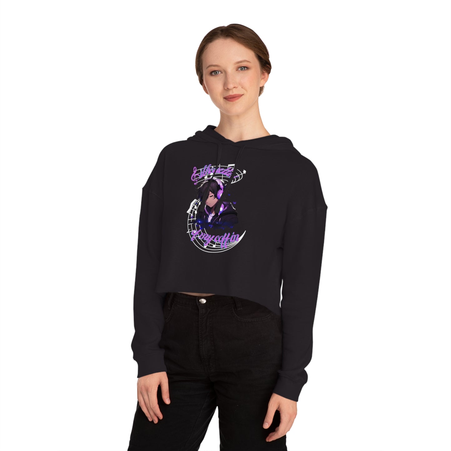 OMNI™ Silhouettes Of My Coffin Women’s Cropped Hoodie