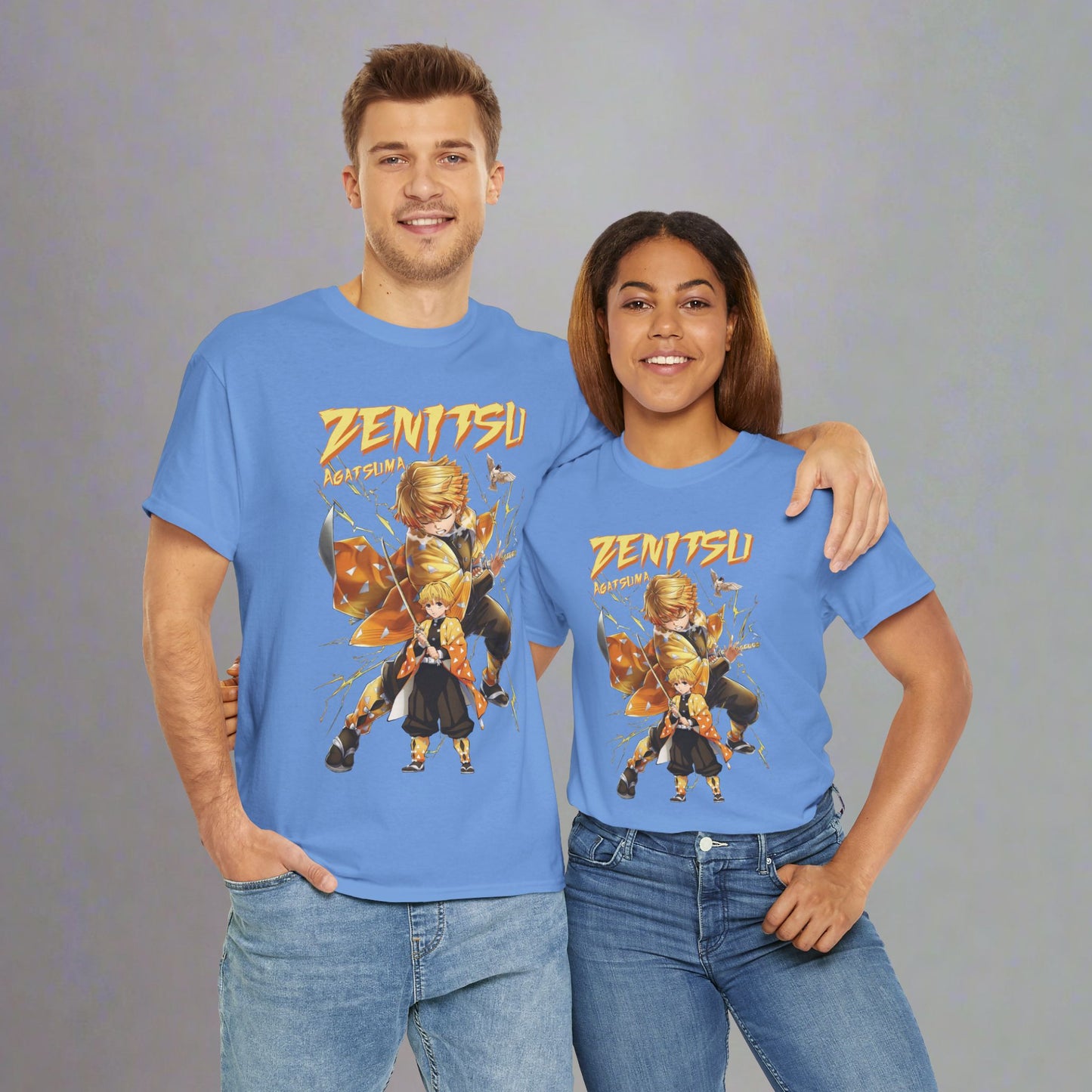 OMNI™ Demon Slayer Zenitsu Agatsuma Unisex Heavy Cotton T-Shirt