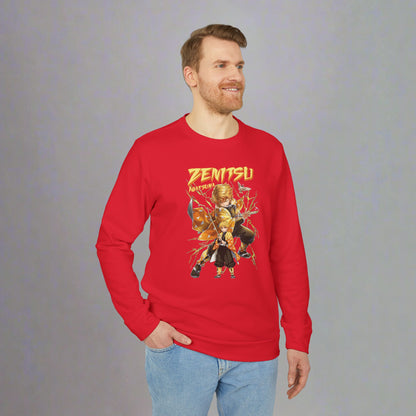 OMNI™ Demon Slayer Zenitsu Agatsuma Adidas Unisex Fleece Crewneck Sweatshirt