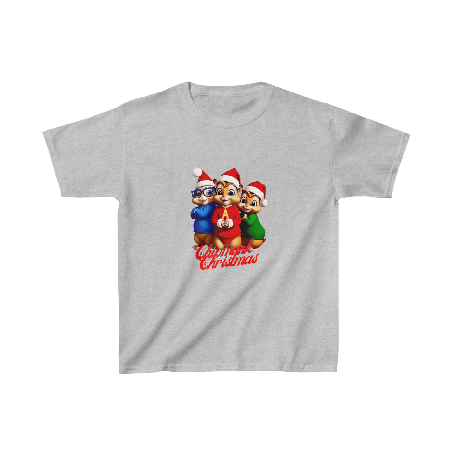 OMNI™ Chipmunk Christmas Kids Heavy Cotton T-Shirt