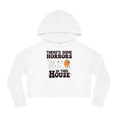 OMNI™ There's Some Horrors In This House Halloween Women’s Cropped Hooded Sweatshirt