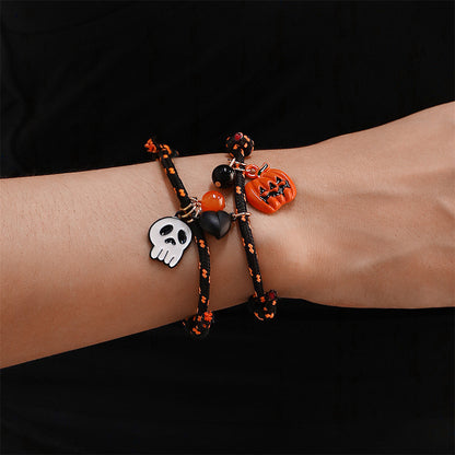 OMNI™ Halloween Ghost Pumpkin Rope Bracelet