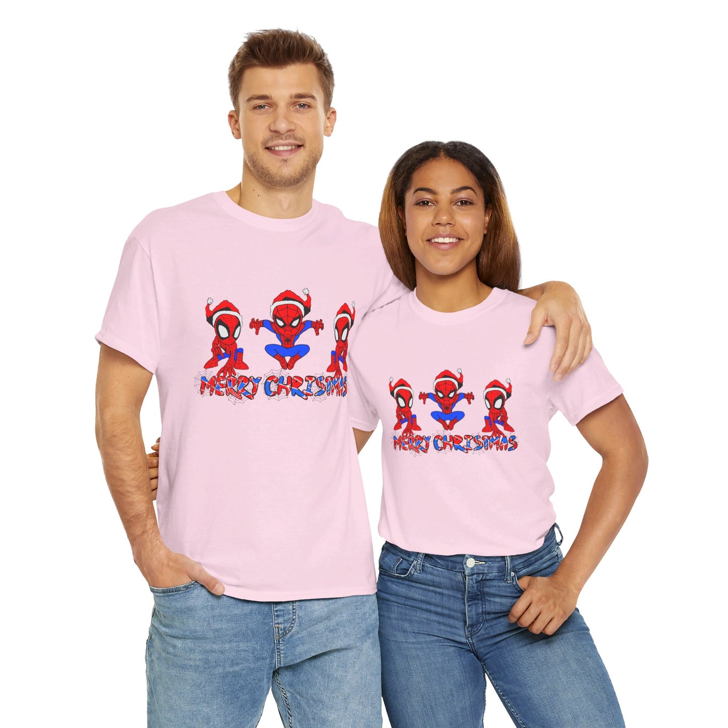 OMNI™ Spider-man Christmas Themed Unisex Heavy Cotton T-Shirt