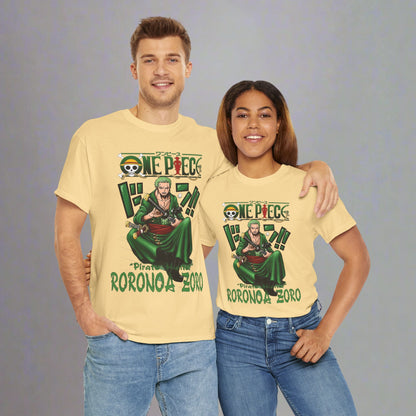 OMNI™ One Piece Pirate Hunter Roronoa Zoro Unisex Heavy Cotton T-Shirt
