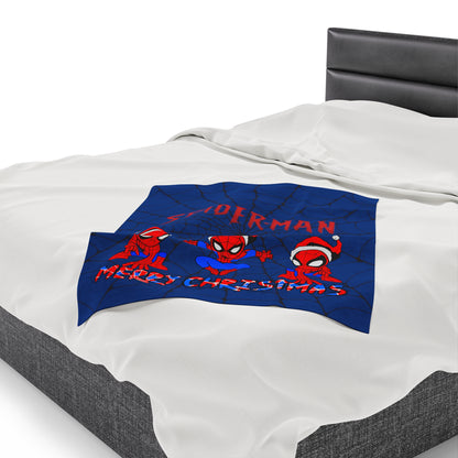 OMNI™ Spider-man Christmas Themed Velveteen Plush Blanket