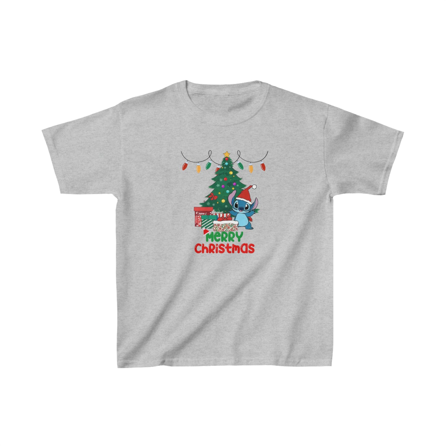 OMNI™ Stitch Christmas Themed Kids Heavy Cotton T-Shirt