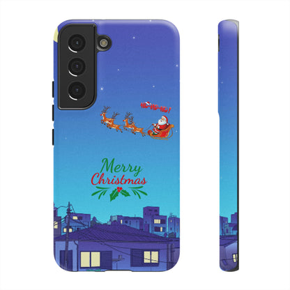 OMNI™ Santa and His Reindeer (Merry Christmas) Starry Night Double Layered Phone Cases