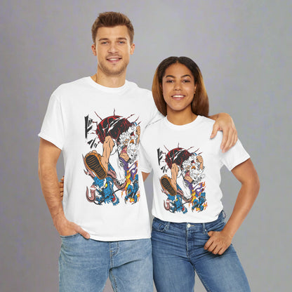 OMNI™ One Piece Luffy Gear 5 Bajrang Gun Unisex Heavy Cotton T-Shirt