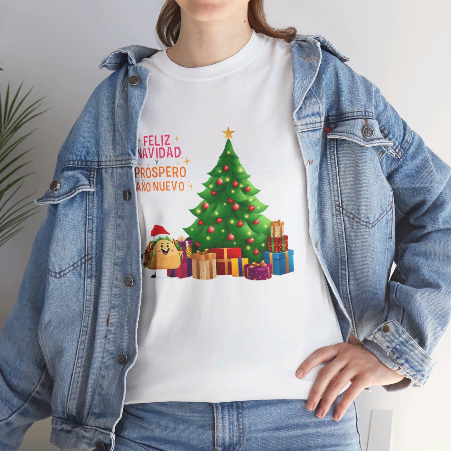 OMNI™ Taco Santa Christmas Holiday Themed Unisex Heavy Cotton T-Shirt