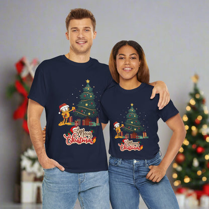 OMNI™ Garfield Christmas Themed Unisex Heavy Cotton T-Shirt