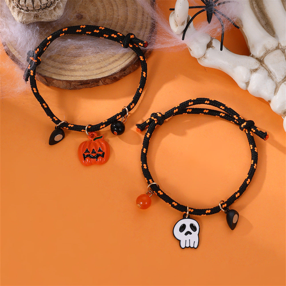 OMNI™ Halloween Ghost Pumpkin Rope Bracelet