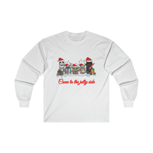 OMNI™ Star Wars Cartoon (Come To The Jolly Side) Christmas Themed Unisex Ultra Cotton Long Sleeve T-Shirt