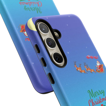 OMNI™ Santa and His Reindeer (Merry Christmas) Starry Night Double Layered Phone Cases