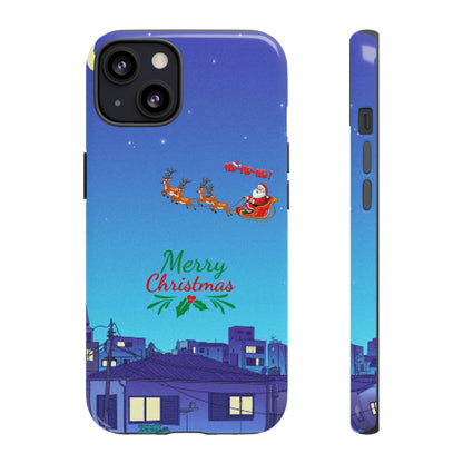 OMNI™ Santa and His Reindeer (Merry Christmas) Starry Night Double Layered Phone Cases